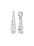Daphne Joy Earring Large in 18k White Gold with White Diamonds — Melissa Kaye