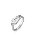 Daphne Pinky Ring in 18k White Gold with White Diamonds — Melissa Kaye