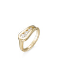 Daphne Pinky Ring in 18k Yellow Gold with White Diamonds — Melissa Kaye