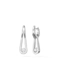 Daphne Earring Large in 18k White Gold with White Diamonds — Melissa Kaye