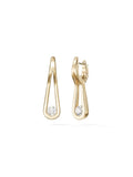 Daphne Earring Large in 18k Yellow Gold with White Diamonds — Melissa Kaye