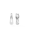 Daphne Earring Medium in 18k White Gold with White Diamonds — Melissa Kaye