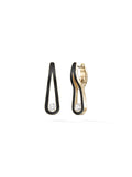 Daphne Earring Medium in Black Enamel and 18k Yellow Gold with White Diamonds — Melissa Kaye