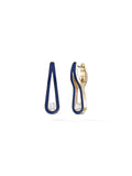 Daphne Earring Medium in Navy Enamel and 18k Yellow Gold with White Diamonds — Melissa Kaye