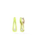 Daphne Earring Medium in Neon Yellow Enamel and 18k Yellow Gold with White Diamonds — Melissa Kaye