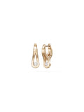 Daphne Earring Small in 18k Pink Gold with White Diamonds — Melissa Kaye