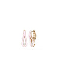 Daphne Earring Small in Pastel Pink Enamel and 18k Pink Gold with White Diamonds — Melissa Kaye