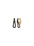 Daphne Earring Small in Black Enamel and 18k Yellow Gold with White Diamonds — Melissa Kaye