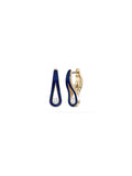 Daphne Earring Small in Navy Enamel and 18k Yellow Gold with White Diamonds — Melissa Kaye
