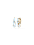 Daphne Earring Small in Pastel Blue Enamel and 18k Yellow Gold with White Diamonds — Melissa Kaye