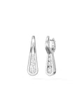 Daphne Joy Earring in 18k White Gold with White Diamonds — Melissa Kaye