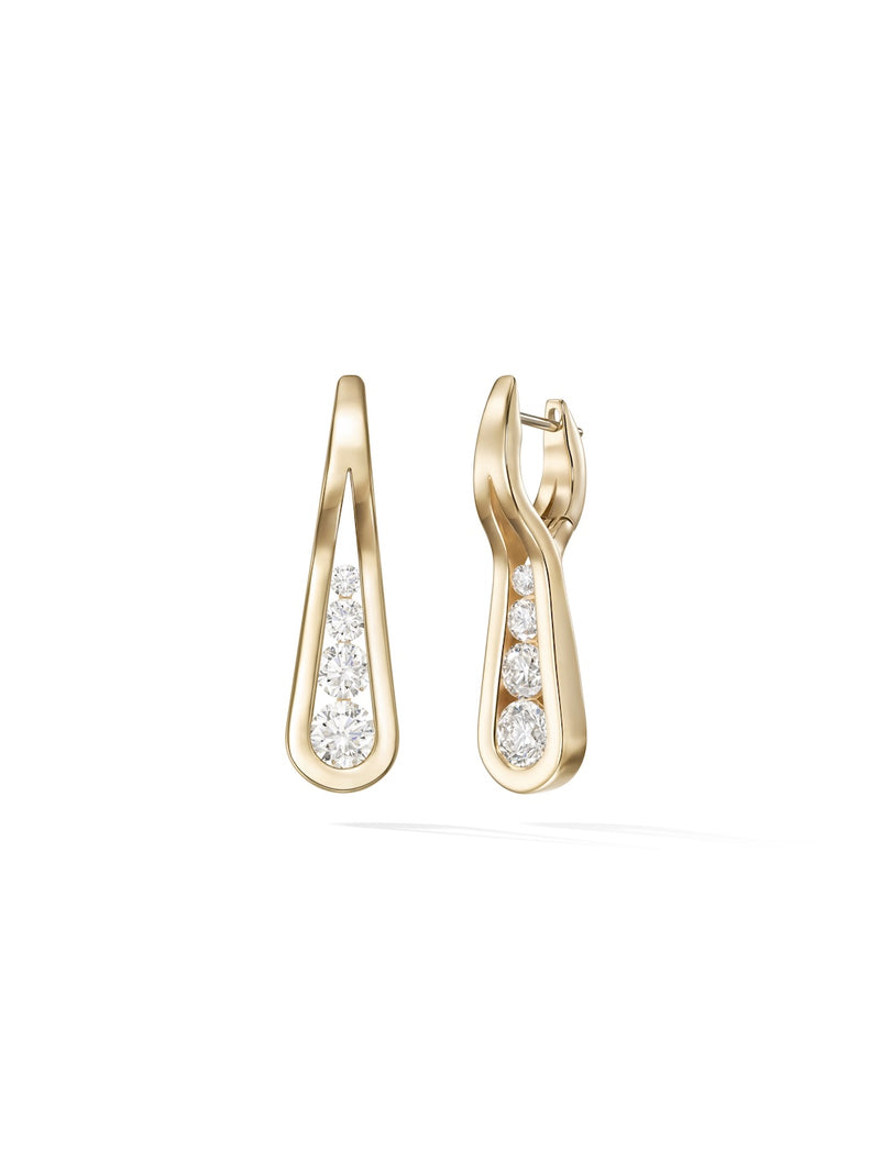 Daphne Joy Earring in 18k Yellow Gold with White Diamonds — Melissa Kaye