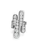 Daphne Joy Ring Large in 18k Blackened Gold with White Diamonds — Melissa Kaye