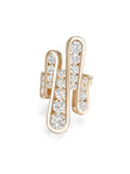 Daphne Joy Ring Large in 18k Pink Gold with White Diamonds — Melissa Kaye