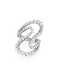 Hannah Ring Large in 18k White Gold with White Diamonds — Melissa Kaye