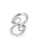 Hannah Ring Large in 18k White Gold with White Diamonds — Melissa Kaye