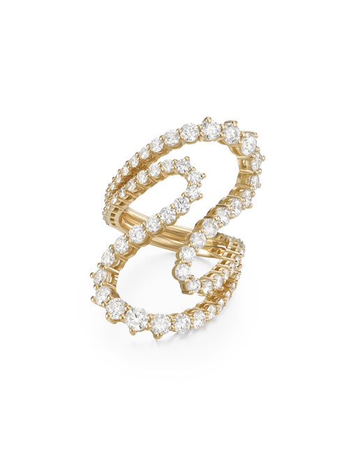  Hannah Ring Large in 18k Yellow Gold with White Diamonds — Melissa Kaye