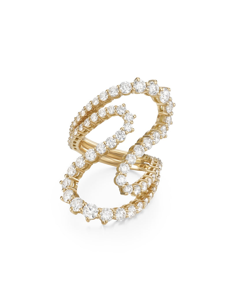  Hannah Ring Large in 18k Yellow Gold with White Diamonds — Melissa Kaye