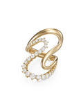 Hannah Ring Large in 18k Yellow Gold with White Diamonds — Melissa Kaye