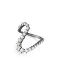 Hannah Ring in 18k Blackened Gold with White Diamonds — Melissa Kaye