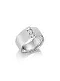 Honey Cigar Band in 18k White Gold with White Diamonds — Melissa Kaye