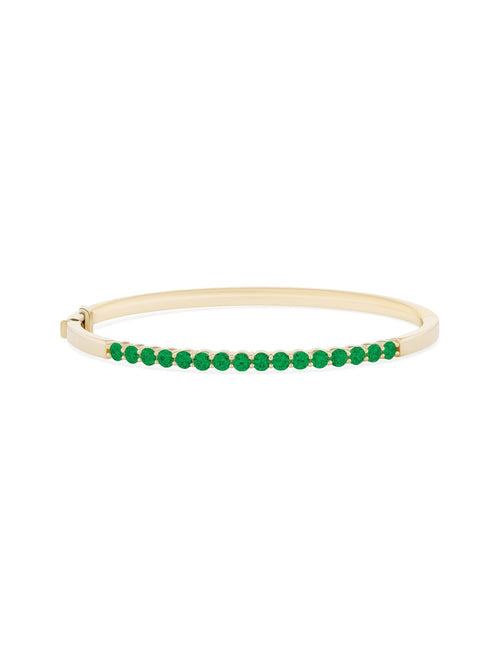 Honey Cuff in 18k Yellow Gold with Emeralds — Melissa Kaye