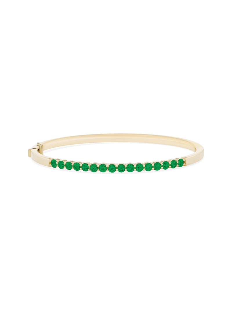 Honey Cuff in 18k Yellow Gold with Emeralds — Melissa Kaye