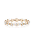 Honey Fancy Link Bracelet in 18k Pink Gold with White Diamonds — Melissa Kaye