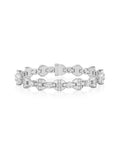 Honey Fancy Link Bracelet in 18k White Gold with White Diamonds — Melissa Kaye