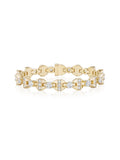 Honey Fancy Link Bracelet in 18k Yellow Gold with White Diamonds — Melissa Kaye