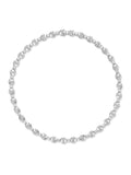 Honey Fancy Link Necklace in 18k White Gold with White Diamonds — Melissa Kaye