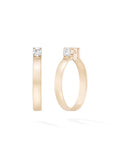 Honey Hoop Medium in 18k Pink Gold with White Diamonds — Melissa Kaye