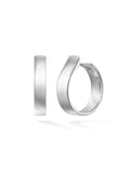 Honey Hoop Medium in 18k White Gold with White Diamonds — Melissa Kaye
