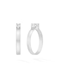  Honey Hoop Medium in 18k White Gold with White Diamonds — Melissa Kaye