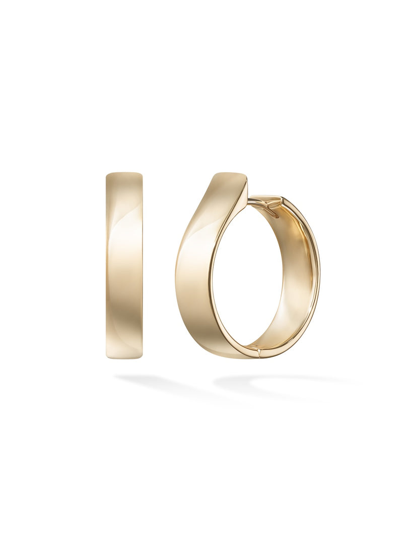 Honey Hoop Medium in 18k Yellow Gold with White Diamonds — Melissa Kaye