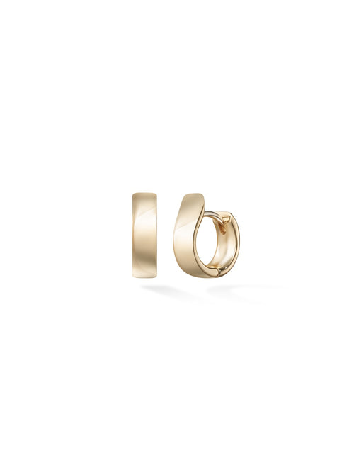 Honey Hoop Small in 18k Yellow Gold with White Diamonds — Melissa Kaye