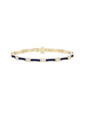 Honey Linked Bracelet in 18k Yellow Gold with Navy Enamel and White Diamonds — Melissa Kaye