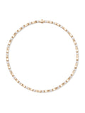 Honey Linked Necklace Large in 18k Pink Gold with White Diamonds — Melissa Kaye
