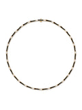 Honey Linked Necklace in 18k Yellow Gold with Black Enamel and White Diamonds — Melissa Kaye
