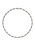 Honey Linked Necklace in 18k Yellow Gold with Navy Enamel and White Diamonds — Melissa Kaye