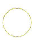 Honey Linked Necklace in 18k Yellow Gold with Neon Yellow Enamel and White Diamonds — Melissa Kaye