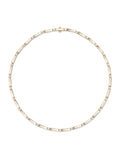 Honey Linked Necklace in 18k Yellow Gold with White Enamel and White Diamonds — Melissa Kaye