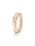 Honey Ring in 18k Pink Gold with White Diamonds — Melissa Kaye