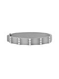 Honey Station Cuff Large in 18k Blackened Gold with White Diamonds — Melissa Kaye