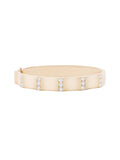 Honey Station Cuff Large in 18k Pink Gold with White Diamonds — Melissa Kaye