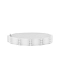Honey Station Cuff Large in 18k White Gold with White Diamonds — Melissa Kaye