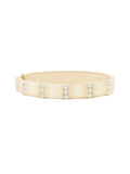 Honey Station Cuff Large in 18k Yellow Gold with White Diamonds — Melissa Kaye