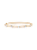 Honey Station Cuff in 18k Pink Gold with White Diamonds — Melissa Kaye