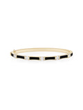 Honey Station Cuff in 18k Yellow Gold with Black Enamel and White Diamonds — Melissa Kaye
