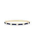  Honey Station Cuff in 18k Yellow Gold with Navy Enamel and White Diamonds — Melissa Kaye